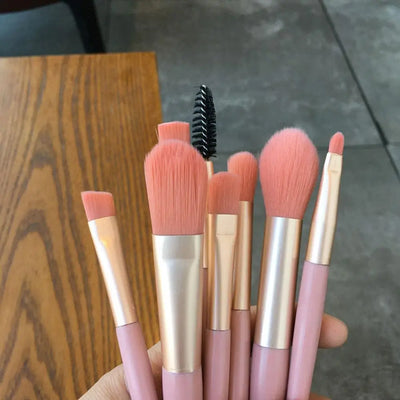 8PCS Macaron Makeup Brushes Set Eye Shadow Foundation Women Cosmetic Brush DIY Blush Powder Blending Beauty Soft Make Up Tools