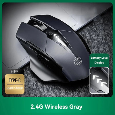 INPHIC F1 2.4G Wireless Mouse 500mAh Ergonomic Rechargeable Power Display Office Home Silent Laptop Desktop Computer Universal