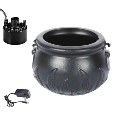 Halloween Party Decoration Witch With Light Pot Mist Plastic Bowl Decoration Candy Bucket Decor Witch Cauldron with Mist Maker