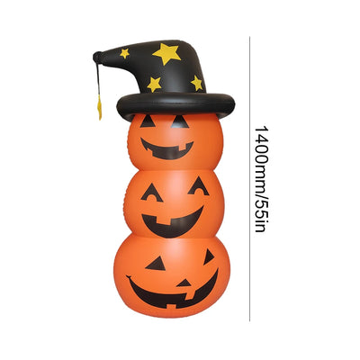 Halloween Inflatable Pumpkin Scary Ghost Model Windproof Stacked Inflatable Pumpkins Horror Festival Theme  Courtyard Haunted Ho