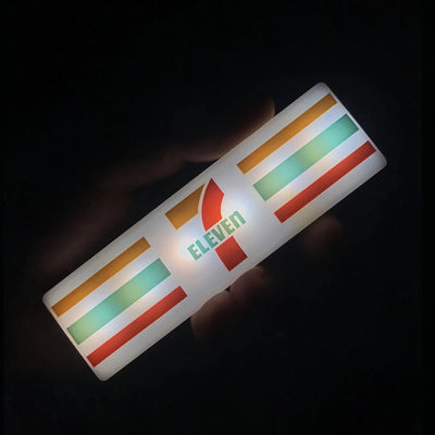 Creative Magnetic Fridge Stickers Coffee Shop 711 Luminous Label Convenience Store Signs Refrigerator Sticker Kitchen Decoration
