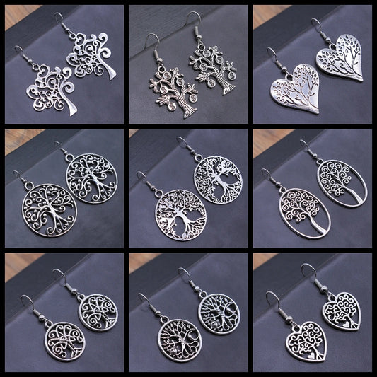 Tree Earring Women Drop Earrings Round Tree Dangle Earrings Women Fashion Jewelry Gift For Women