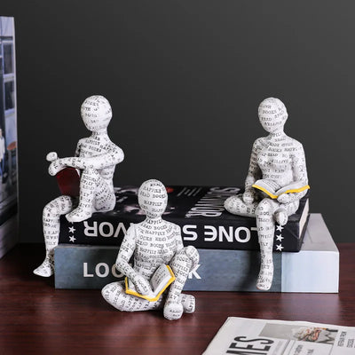 Creative Bookshelf Decorative Crafts Resin Reader Decoration Home Study Decorative Crafts Decoration