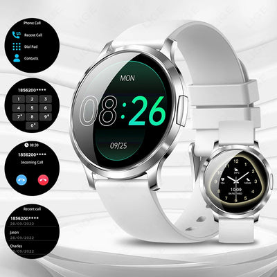 LIGE 2025 New Smart Watch For Women AMOLED Screen Watches IP68 Waterproof Heart Rate Monitor Ladies Smartwatch For Android ios