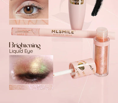 Makeup Kit With Organize Case Lipstick Contour Highlight Liquid Eyeshadow Lip Mud Eyebrow Pencil Mascara Women Cosmetics Set