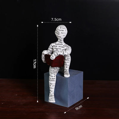 Creative Bookshelf Decorative Crafts Resin Reader Decoration Home Study Decorative Crafts Decoration