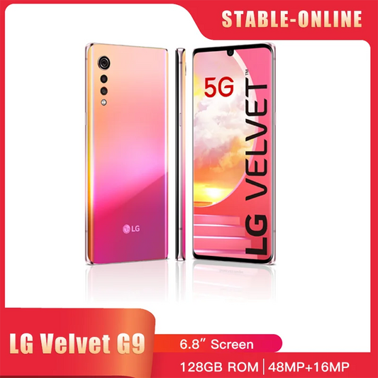 LG G9 5G Mobile Phone VELVET G900TM G900N G900EM 6GB RAM 128GB ROM 6.8'' 48MP+16MP Snapdragon 765G Octa Core Android SmartPhone