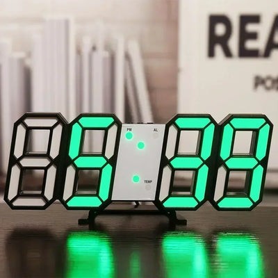 Digital Clock Wall Clocks Decoration for Bedroom Adjustable Electronic Watches 3D LEDs Home Decor Night Mode Watch Glowing