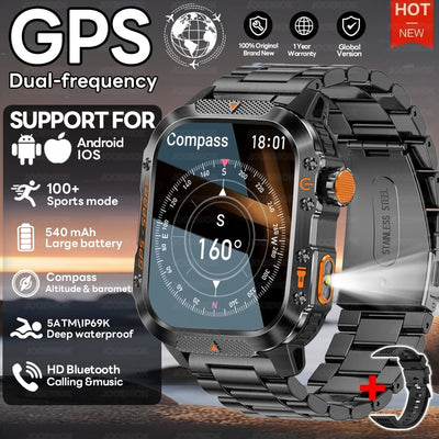 2025 New For HUIAWE GPS Smart Watch Men 540 mAh Battery 3ATM Waterproof Smartwatch Compass Altimeter Barometer Sport Bracelet