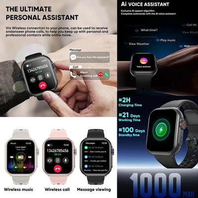 2025New For XIAOMI IOS Watch Ultra2 Smart Watches Women 1000mAh 1.85