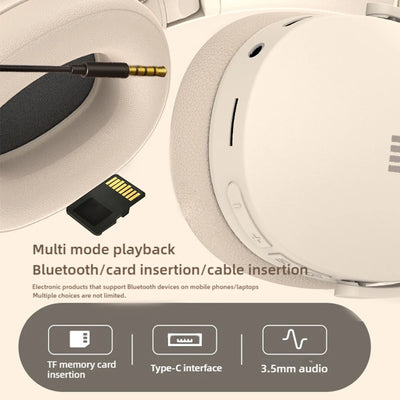 Xiaomi Wireless Bluetooth Headphones Over Ear HiFi Stereo Foldable Lightweight Headset Supports TF Cards 3.5mm Type-C Interface