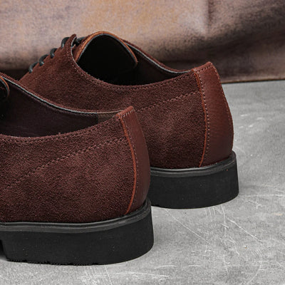 Genuine Leather Men Derby Shoes Thick Sole Men Casual shoes Men Leather Shoes
