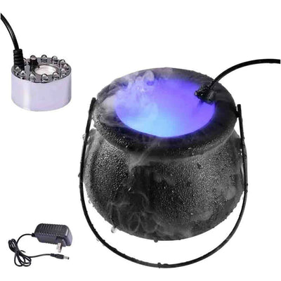 Halloween Party Decoration Witch With Light Pot Mist Plastic Bowl Decoration Candy Bucket Decor Witch Cauldron with Mist Maker