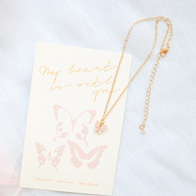 Fashion Choker Necklace For Women Lovely Pink Lace Pearl Heart Pendant Short Clavicle Necklace Aesthetic Jewelry Gift For Her