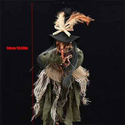 1PC Halloween Hanging Animated Decorations Talking Shaking Scary Clown with Chain Voice Control Outdoor Yard Haunted House Prop