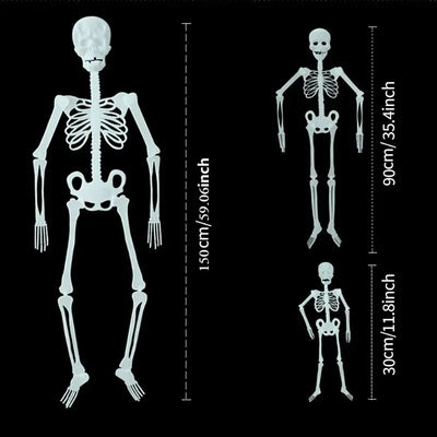 Scary Halloween Decoration Halloween Props Luminous Hanging Decoration Outdoor Party Horror Luminous Movable Skull Skeleton