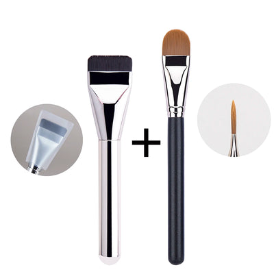 Ultra Thin Foundation Brush Lightweight and Thin Face Contour Brush Flat Contour Brush Blending Foundation Cream Makeup Brushes