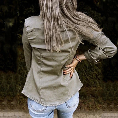 Denim Jacket with Fur Black Jean Jacket Denim Jacket Mid Length Denim Shirt Coat Fashion New Slimming Solid Women Jacket