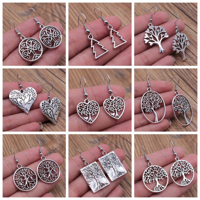Tree Earring Women Drop Earrings Round Tree Dangle Earrings Women Fashion Jewelry Gift For Women