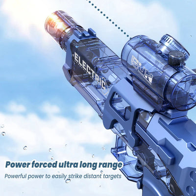 Summer New Water Gun Fully Automatic Continuous Electric Water Gun Simulated Flame Sensor Light Large Capacity Pool Tools