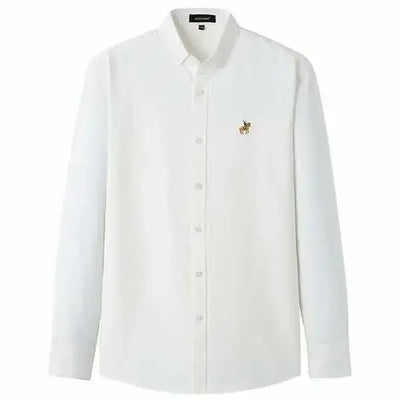 Customizable Men Shirt White Long Sleeve Embroidery Regular Fit Soft Thick Comfortable Male Tailor-made T-Shirts MCS12598741