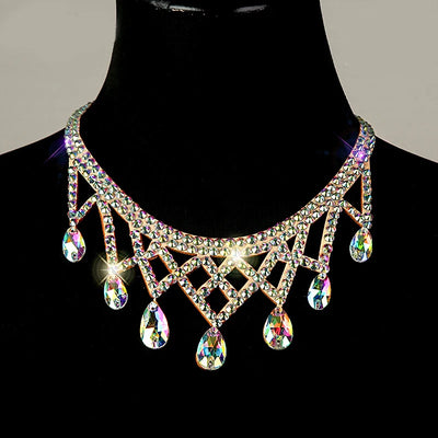 Belly Dance Necklace Rhinestone Female Adult High-End Stage Profession Performance Competition Accessories Dance Jewellery