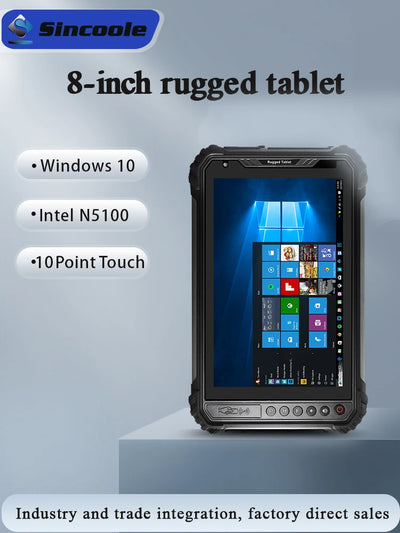 Rugged Windows tablet 8 inch Intel Celeron N5100 RAM 8GB ROM 256GB, rugged tablet, Industrial tablet with 2D scanner ST9-J