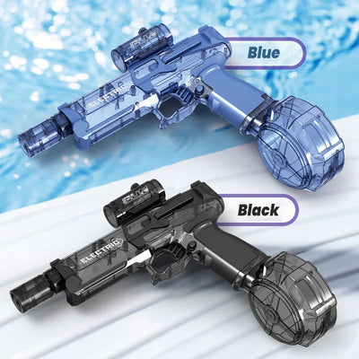 Summer New Water Gun Fully Automatic Continuous Electric Water Gun Simulated Flame Sensor Light Large Capacity Pool Tools