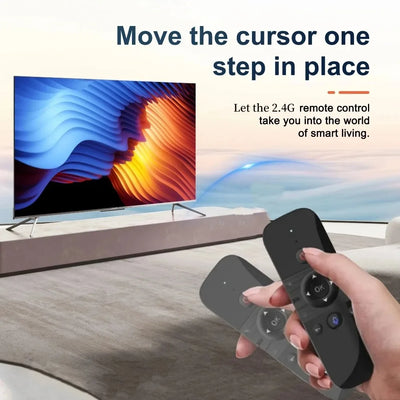 Bluetooth 5.2 Keyboard Wireless Mini Keyboard Rechargeable Keyboard with 2.4G Wireless Voice Control Air Mouse for TV BOX Laptop