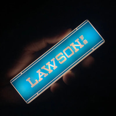 Creative Magnetic Fridge Stickers Coffee Shop 711 Luminous Label Convenience Store Signs Refrigerator Sticker Kitchen Decoration