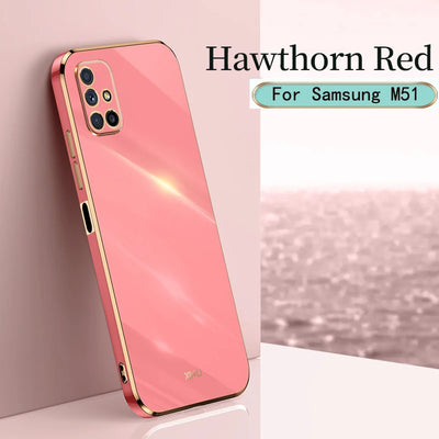 Funda de TPU suave para Samsung Galaxy M51 con protección antihuellas para la cámara.