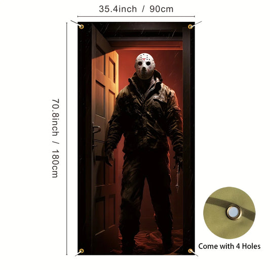 1 piece Halloween men's party theme with mask decoration, suitable for indoor and outdoor entrances, courtyards, and gardens