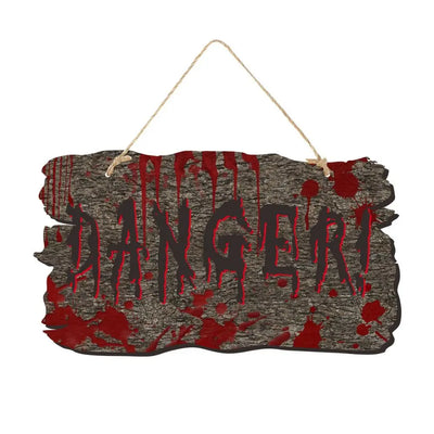 Scary Halloween Blood Handprint Pendant Funny Paper Wooden Door Hanging Decoration Festive Blood Handprint Banner