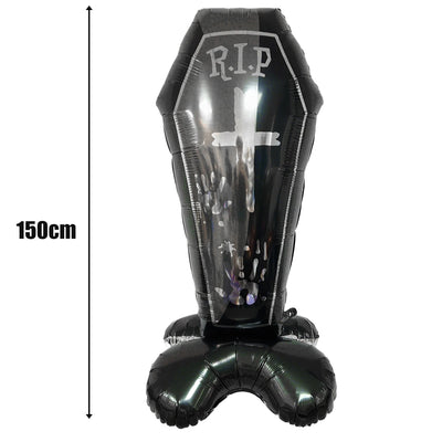 Halloween Balloon Giant Ghost Pumpkin Skull Castle Aluminum Film Standing Balloon for Halloween Party Yard Garden Scary Decor