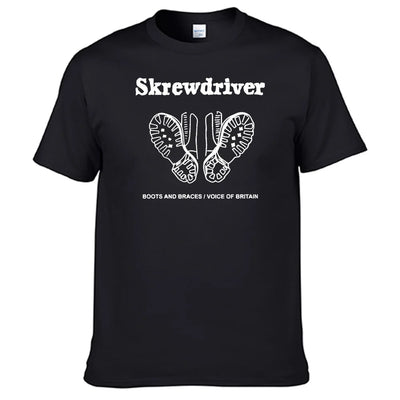 Band Skrew drivers T Shirt 100% Cotton Men Shirt N017