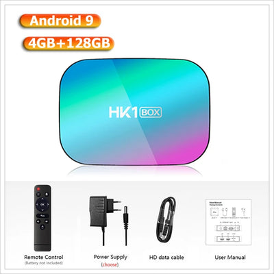 Smart TV Box Android  9.0 4K 100m 1080P HK1 Box amlogic S905X3 Dual WiFi 4GB RAM 32GB 64GB ROM HK1BOX Set Top Box