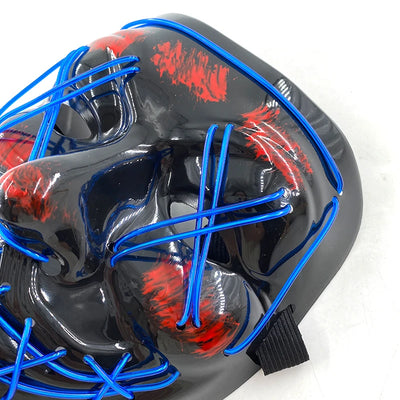 Led Mask Halloween Party Masque Masquerade Masks Neon Light Mask Mascara Horror Maska Glowing Purge Mask Glow In The Dark