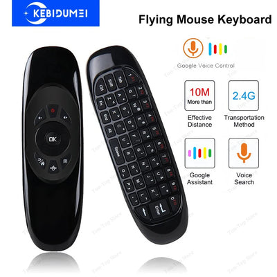 Bluetooth 5.2 Keyboard Wireless Mini Keyboard Rechargeable Keyboard with 2.4G Wireless Voice Control Air Mouse for TV BOX Laptop
