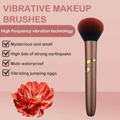 Makeup Brush Electric Vibrating Massage Long-lasting Natural Foundation Contouring Facial Makeup Brushes Cosmetic Tools USB