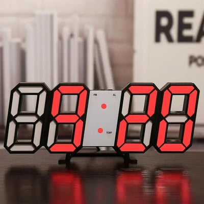Digital Clock Wall Clocks Decoration for Bedroom Adjustable Electronic Watches 3D LEDs Home Decor Night Mode Watch Glowing