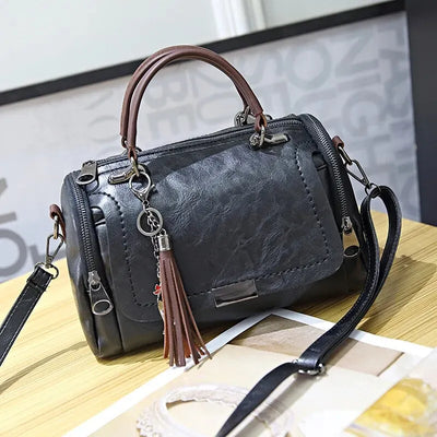 Classic Women Shoulder Bag Ladies Tassel Designer Handle Handbag Casual Women PU Leather Messenger Tote Bag Women