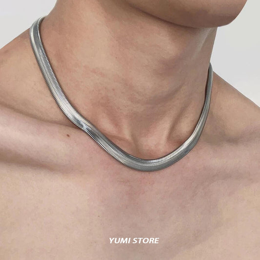 Bold Snake Bone Necklace For Man Woman Titanium Steel Clavicle Chain New Hip Hop Jewelry Unisex Punk Accessories Wholesale
