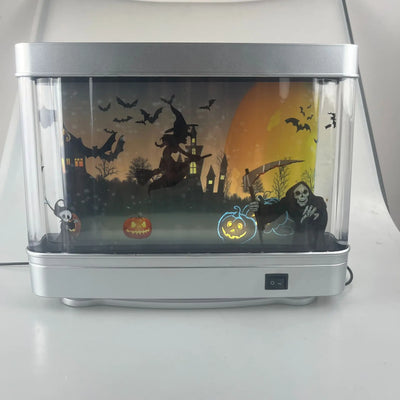 Halloween decoration lights, rotating Halloween night lights, simulated Halloween desk lamps, Halloween party decoration lights