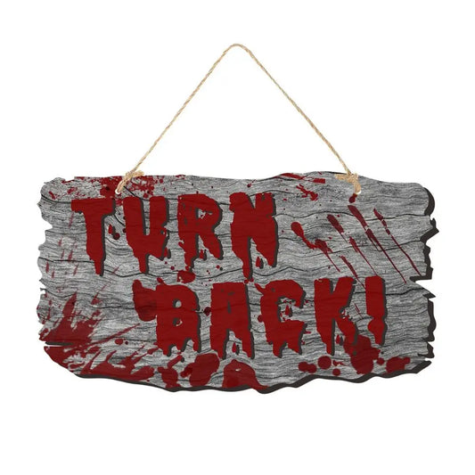 Scary Halloween Blood Handprint Pendant Funny Paper Wooden Door Hanging Decoration Festive Blood Handprint Banner