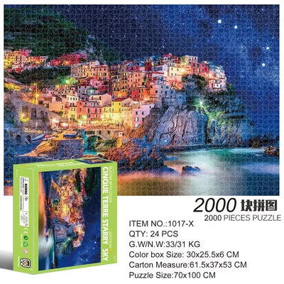 2000 Pieces Jigsaw Puzzle Various Landscape Patterns Jigsaw Puzzle Educational Toy for Kids Children 's Games Christmas Gift