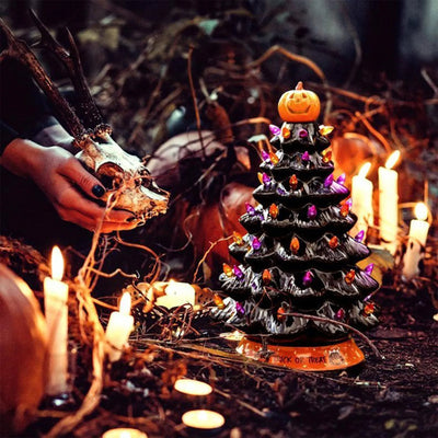 2025 Halloween Glowing Decorations Halloween Luminous Decorative item Halloween Tree Gifts Festive Christmas Tree Gift Decor