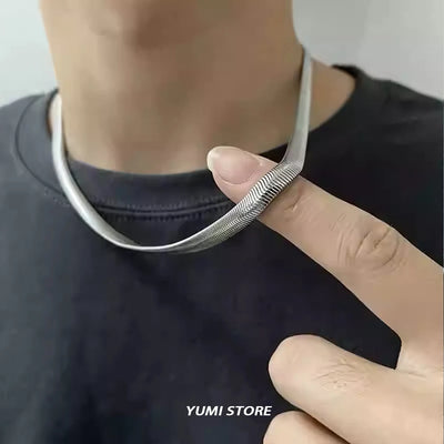 Bold Snake Bone Necklace For Man Woman Titanium Steel Clavicle Chain New Hip Hop Jewelry Unisex Punk Accessories Wholesale