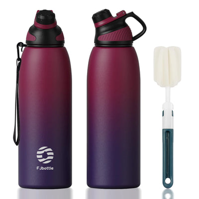 FEIJIAN-Stainless Steel Thermo Bottle with Magnetic Lid, Insulated Vacuum Flask, Outdoor Sport Water Bottle, Keep Cold, 1500ml