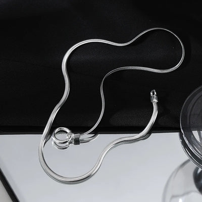 Hot S925 Sterling Silver Necklace 18-20-22inch Simple Choker Snake Bone Round Accessories Men's & Women's Gift Fine Jewelry