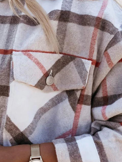 Shirts For Women Plaid Long Sleeve Button Up Shirt Collared Tops And Blouse 2024 Autumn Spring Fashion Loose Casual Black White
